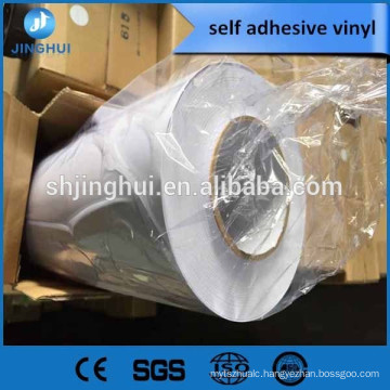 White PVC film 1.27*50m 6mic 100g Liner Paper clear glue self adhesive window vinyl for Various panels